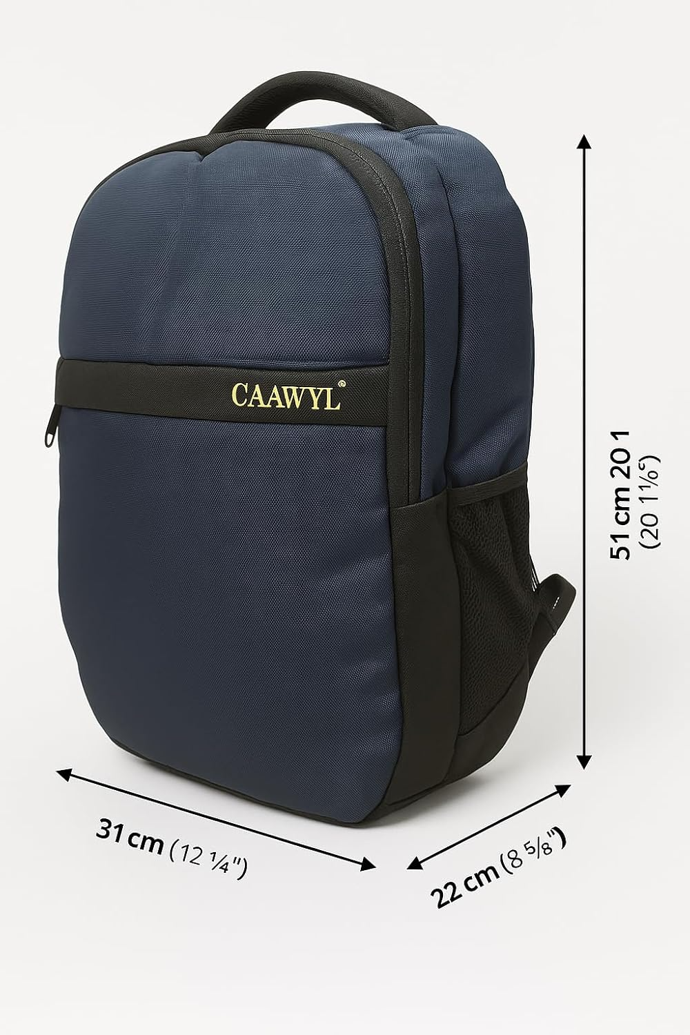 CAAWYL Laptop Backpack, Navy Blue, 15.6 inch Compatible,Office,College,Student,30L Capacity,