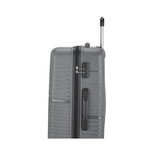 Safari Carter Hard-Sided Polypropylene Spinner Luggage Set of 2 (55cm & 67cm) – Grey, 5 Years Warranty