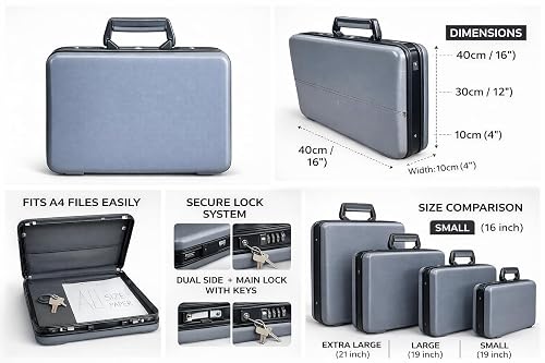 Businnes Briefcase, 16 cm, Dark Grey Colour