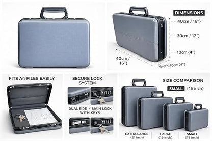 Businnes Briefcase, 16 cm, Dark Grey Colour