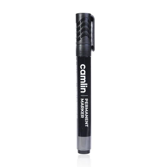 Camlin Permanent Marker – Black Ink, Bullet Tip