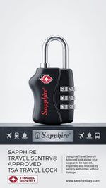 SAPPHIRE TSA LOCK COMBINATION FOR LUGGAGE STUITCASES