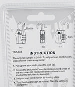 SAPPHIRE TSA LOCK COMBINATION FOR LUGGAGE STUITCASES
