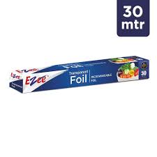 Ezee Transparent Food Wrapping Foil – 30 Meter | Microwavable | Freshness Lock