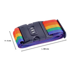 Nylon Luggage Strap Belt with Combination Number Lock, TSA Approved Suitcase Belt, 2 Meter (Rainbow Multicolor)