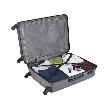 Safari Carter Hard-Sided Polypropylene Spinner Luggage Set of 2 (55cm & 67cm) – Grey, 5 Years Warranty