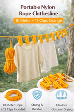 PORTABLE NYLON ROPE CLOTHESLINE 10 METER