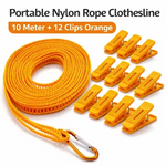 PORTABLE NYLON ROPE CLOTHESLINE 10 METER
