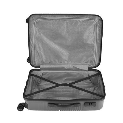Safari Carter Hard-Sided Polypropylene Spinner Luggage Set of 2 (55cm & 67cm) – Grey, 5 Years Warranty